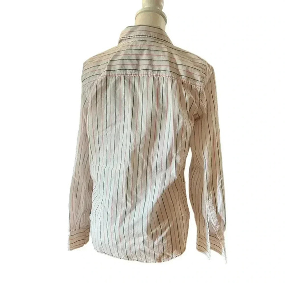 GAP long sleeve pink grey v neck button up womens size small - Picture 7 of 9